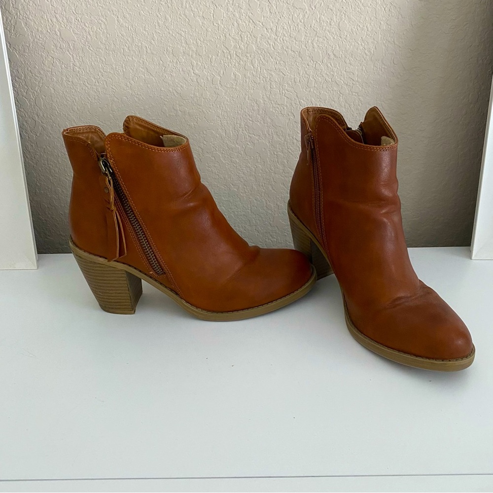 Saddle Brown Ankle Boots